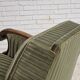 1950s, Danish relax armchair, green furniture velour, carved oak wood.