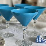 6 verres à cocktails en cristal