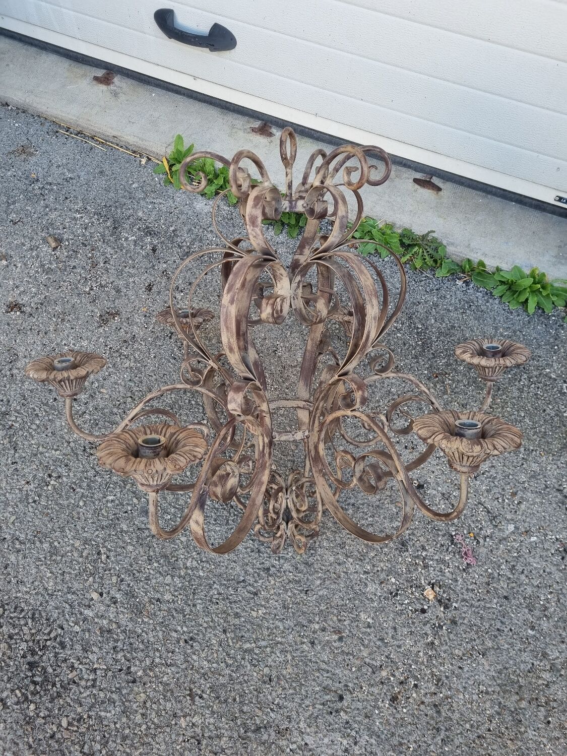 Chandelier candlesticks struck and forged iron