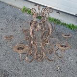 Chandelier candlesticks struck and forged iron