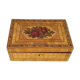 Straw marquetry box souvenir of vintage Biarritz