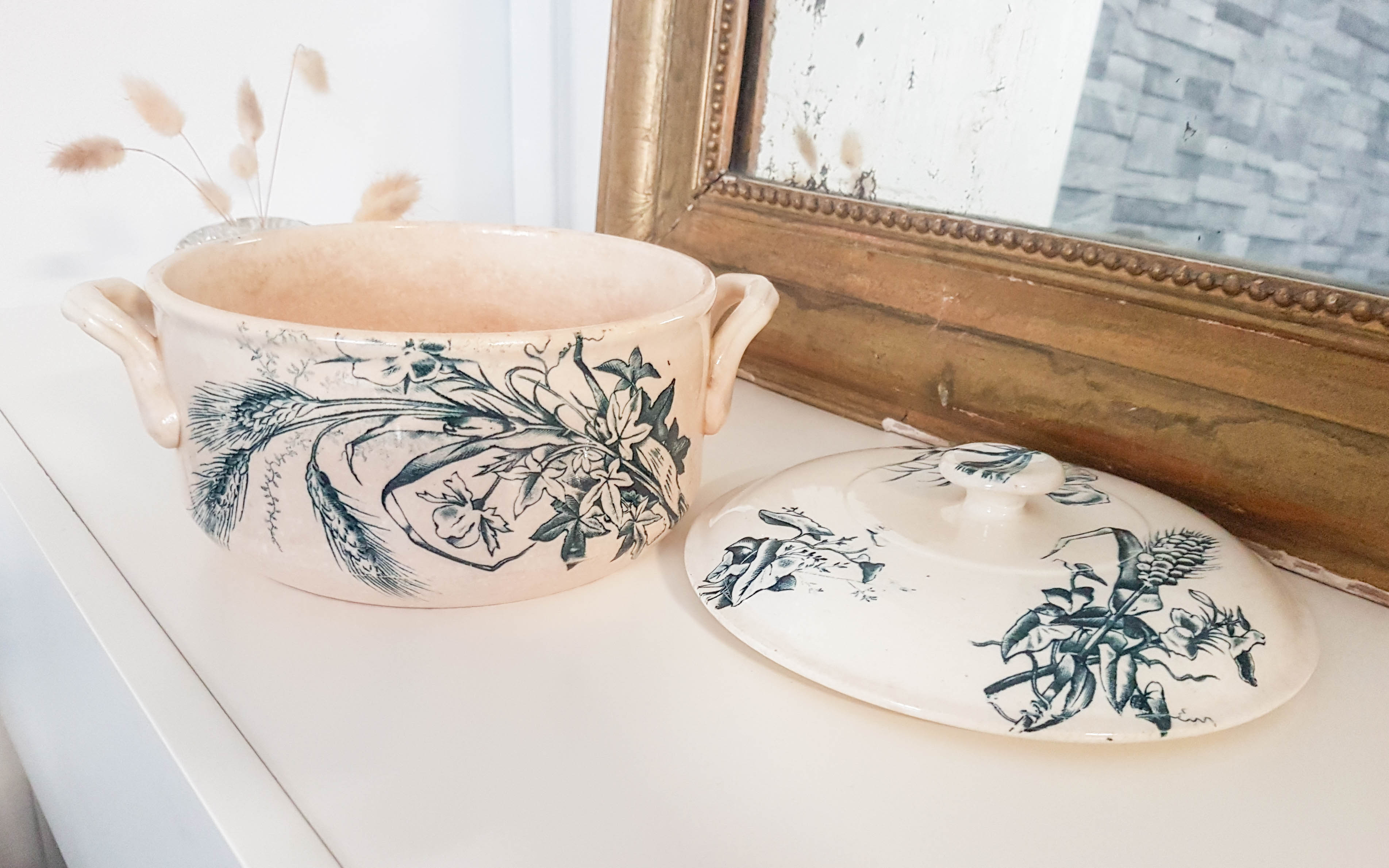 Ancient terrine in earthenware