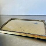 Cadre photo art deco en métal doré 14,5 cm x 9 cm verre convexe