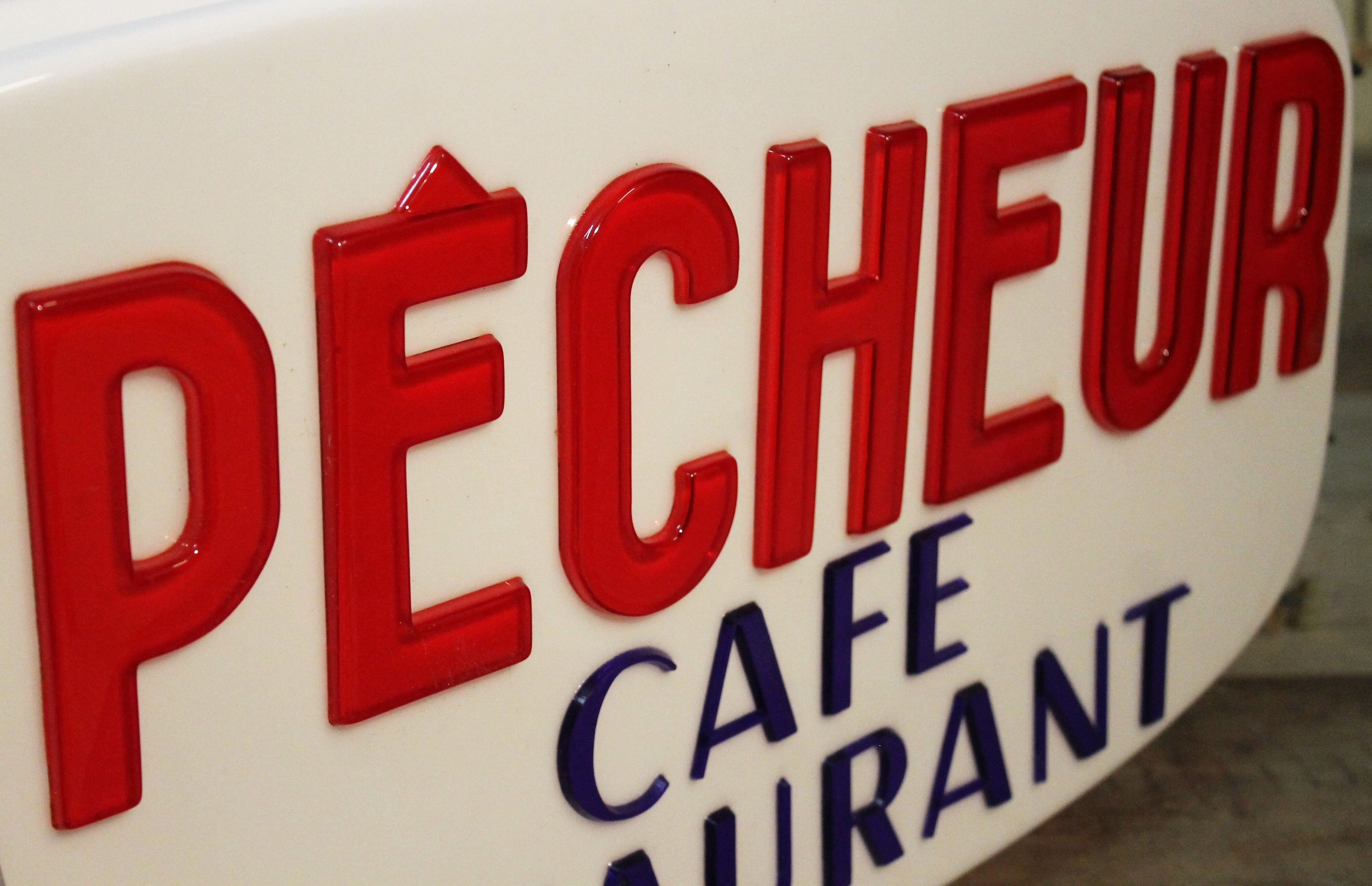 Double-sided light sign Fisherman's Beer, 1950s