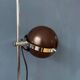 Lampadaire globe oculaire marron de style spatial du milieu du siècle