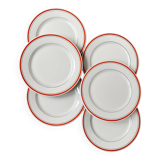 Set of 9 Pillivuyt dessert plates