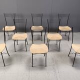 Vintage black metal and wicker italian bistro chairs.  Beautiful, elegant i