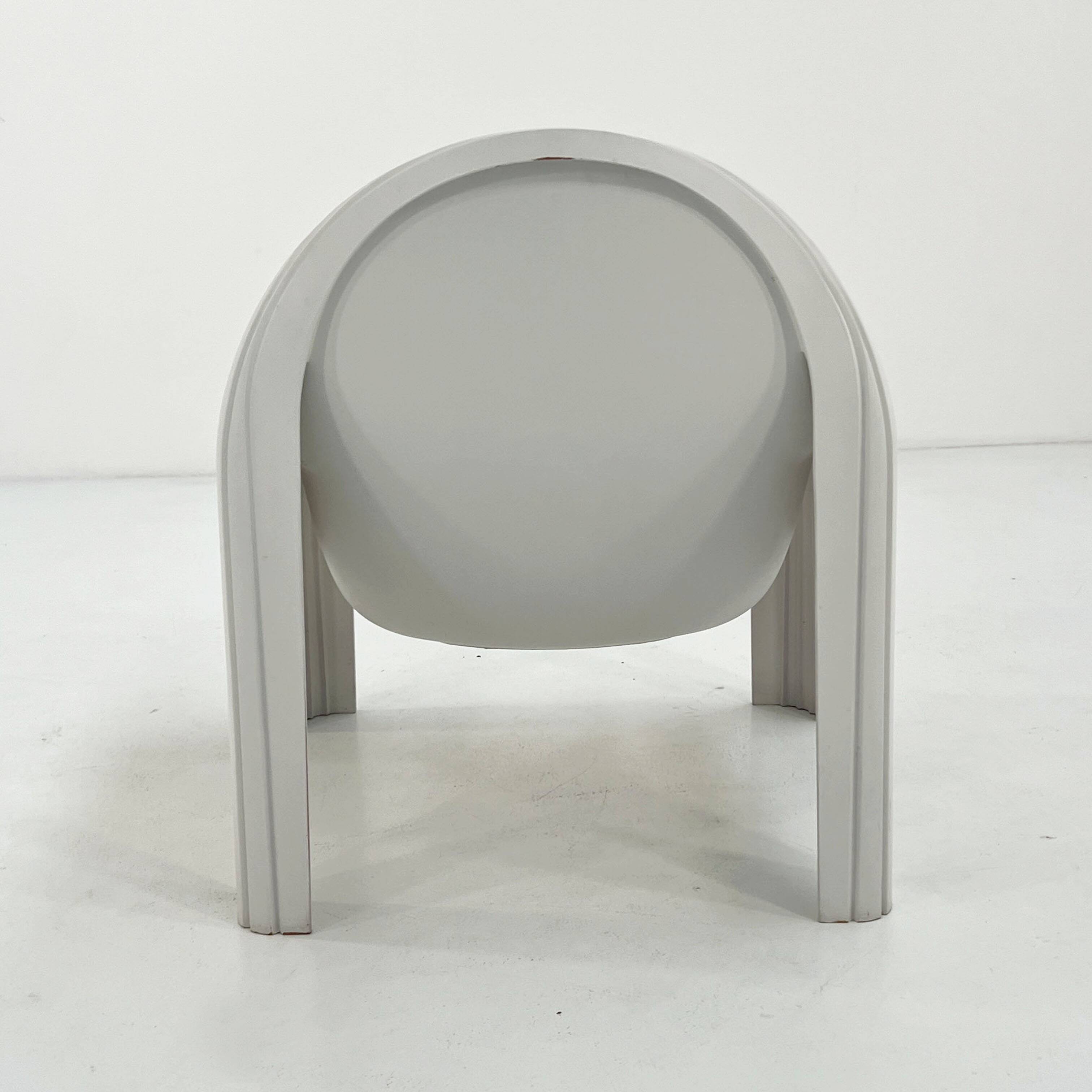 Fauteuil Blanc Modèle 4894 par Gae Aulenti pour Kartell, 1970