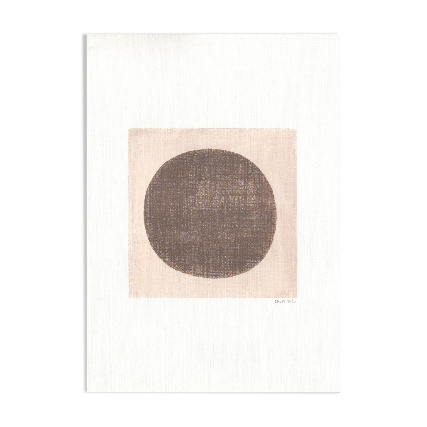Painting on frameless paper M180 signed Eawy