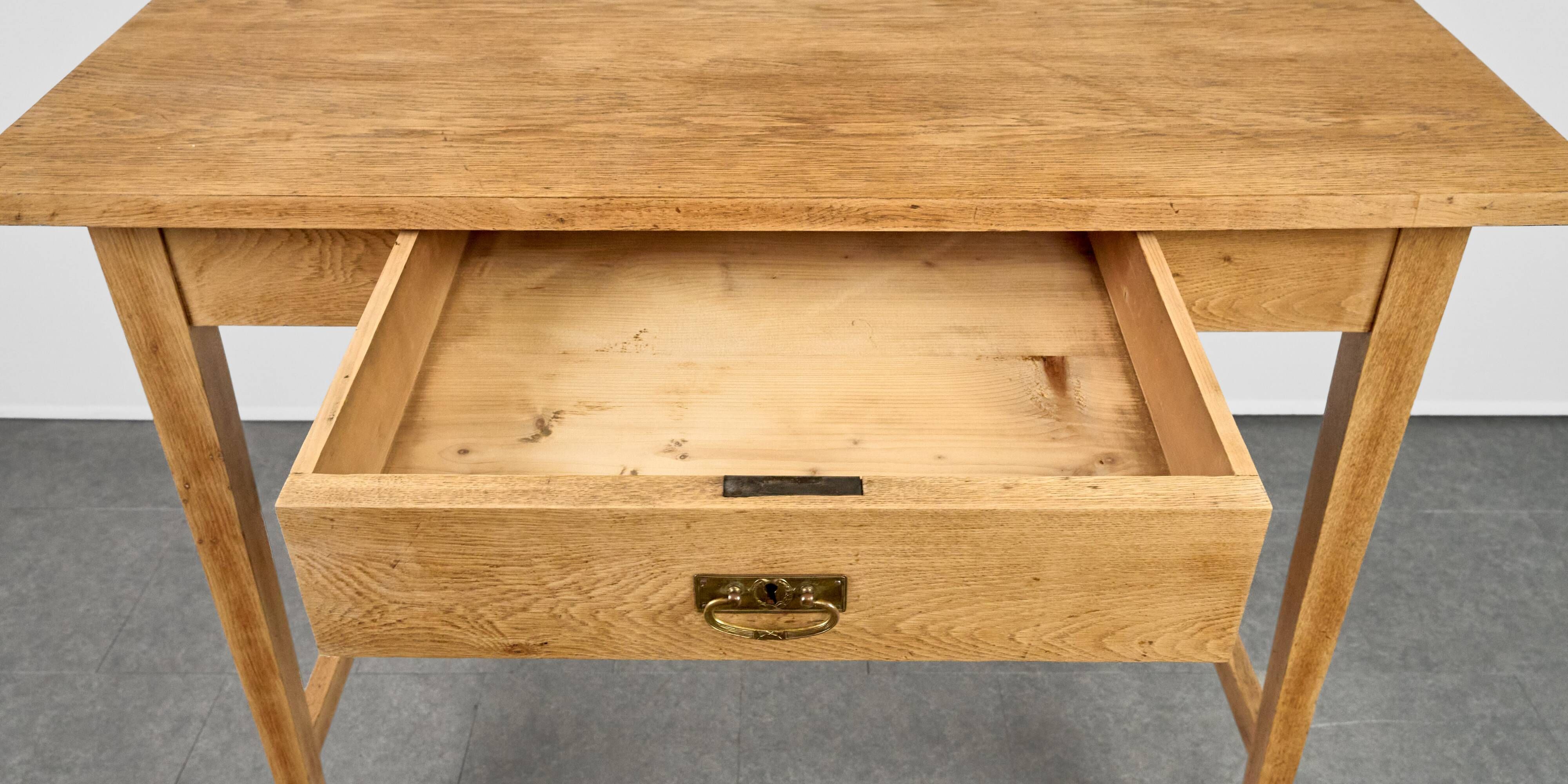 Vintage Oak Table, Czechoslovakia