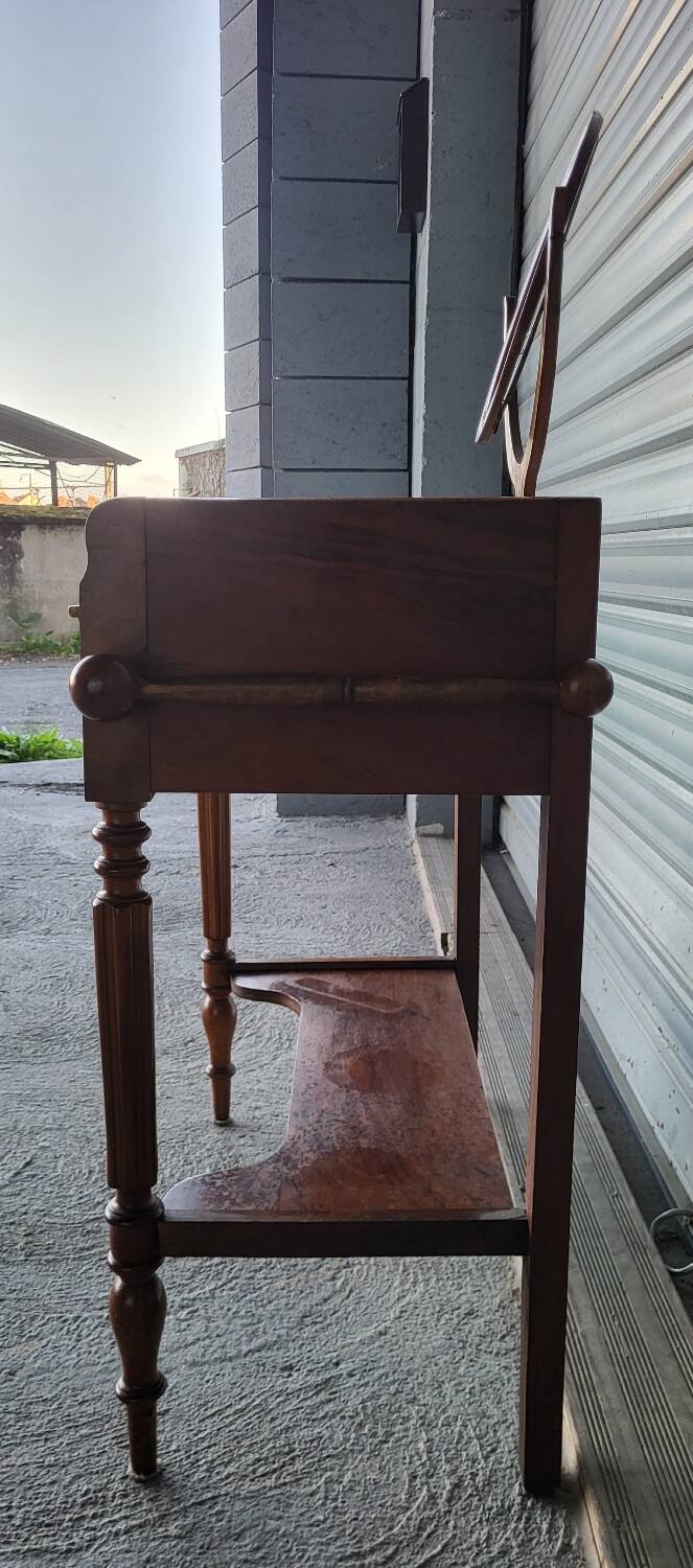 Antique marble and solid wood dressing table