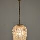 Vintage molded glass pendant lamp from the 50s/60s