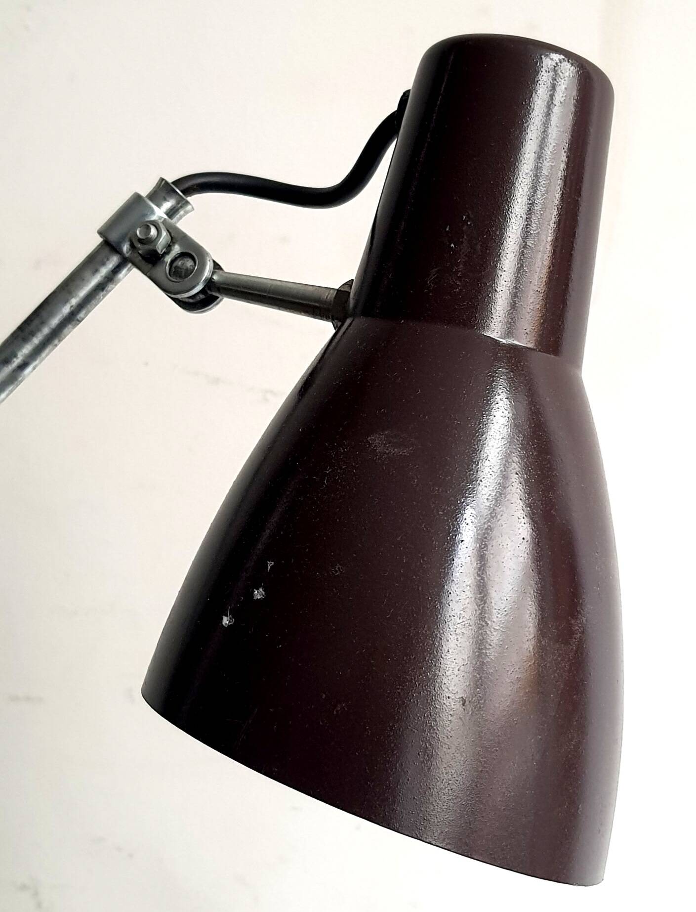 Vintage clip-on workshop lamp from the 50s/60s
