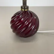 Unique Table Lamp Base made of Murano Glass with Red Ball, Barovier & Toso (attributed), Italy, 1960s