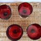 4 coupes à champagne rouges Luminarc