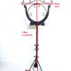 Floor candelabra in wrought iron and turned wood