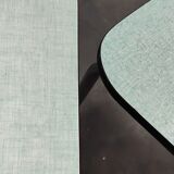 Set of 3 chairs in chrome and light green formica