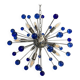 Blue “star” murano glass oval sputnik chandelier