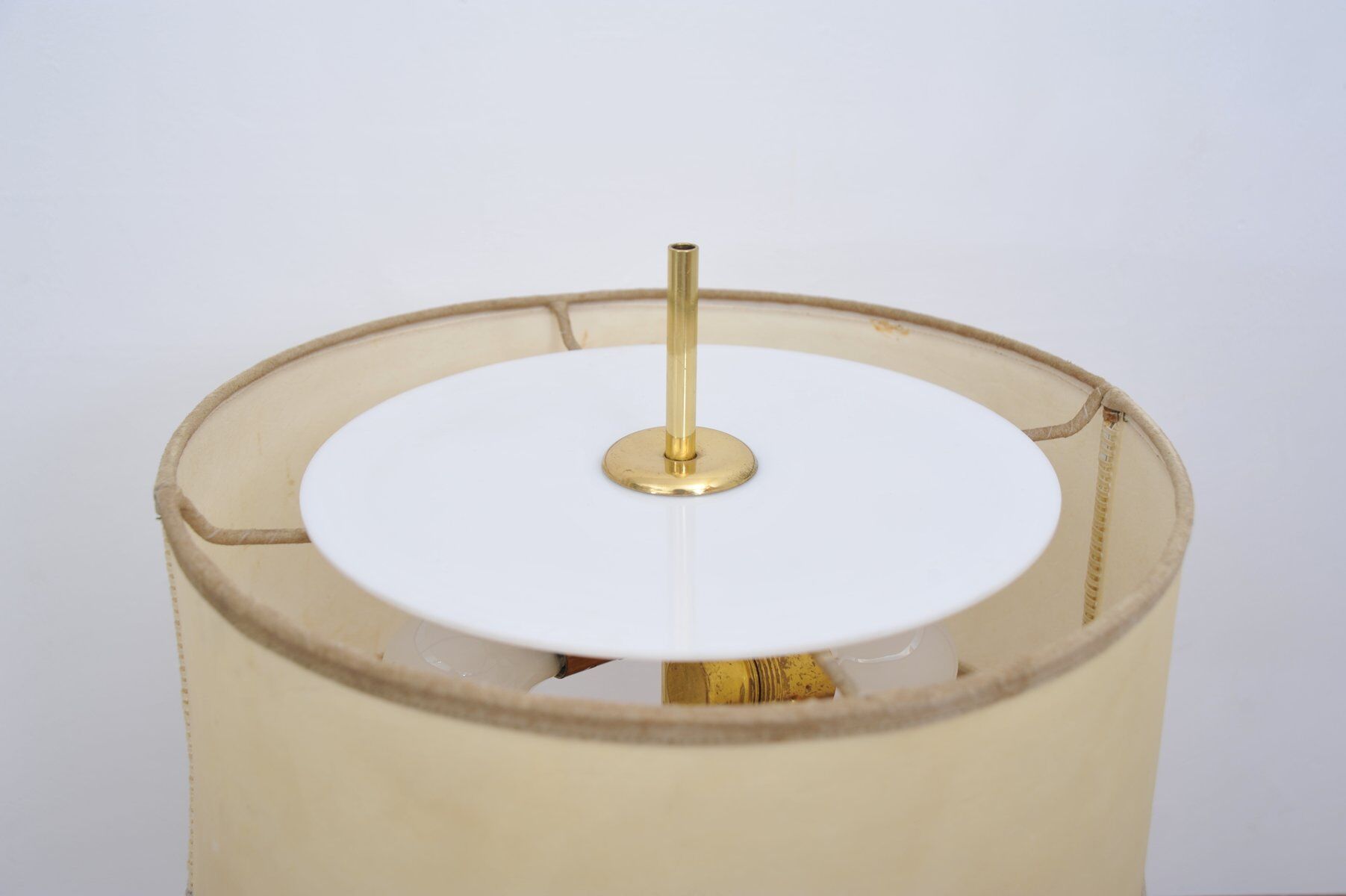 Suede table lamp, 1950s