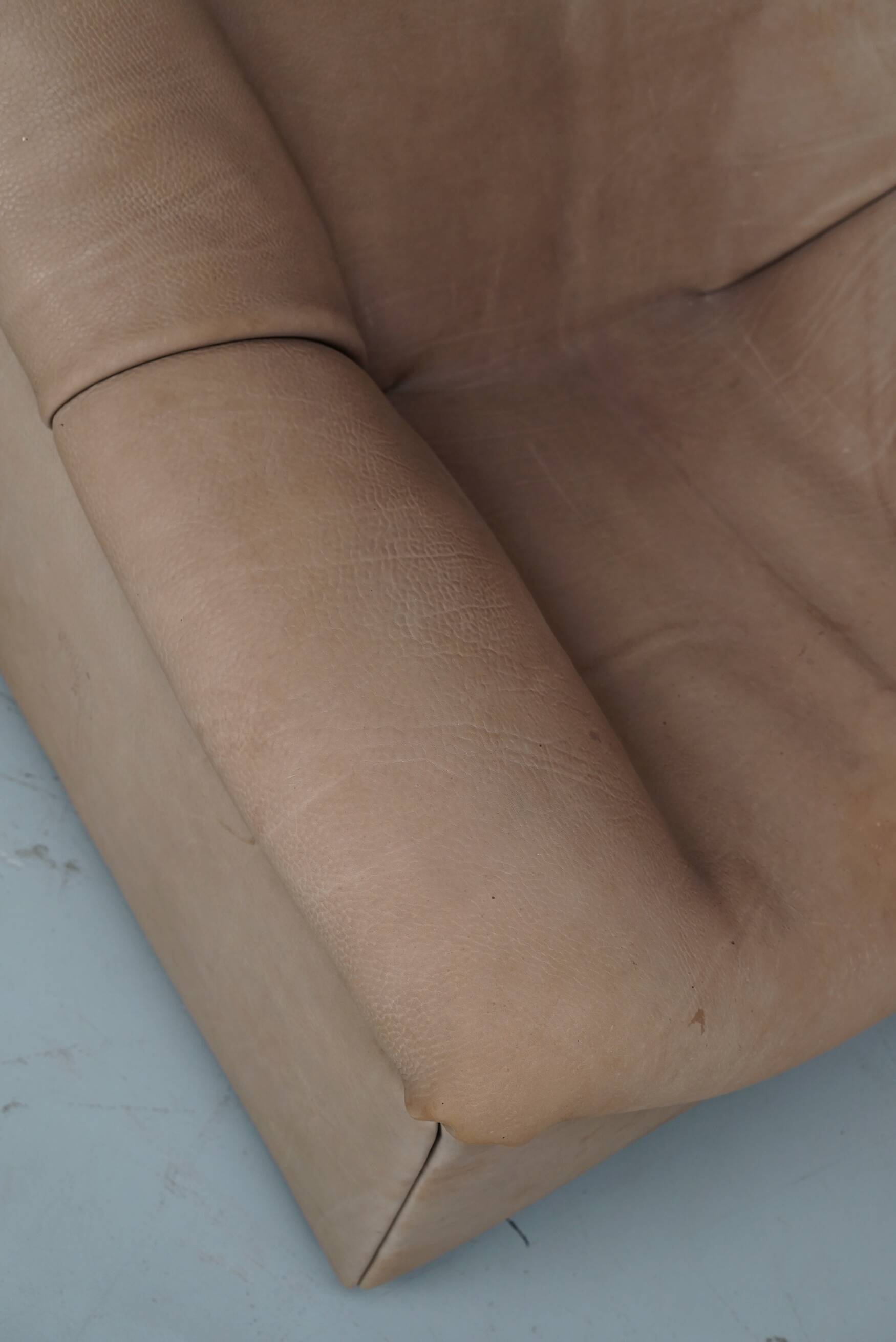 De Sede DS46 Tan / Beige Buffalo Leather Lounge armchair, Switzerland