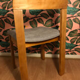 Pair of chairs in beech 60s / 70s