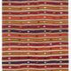 Turkish Red & Blue Striped Kilim Rug, 151x244Cm