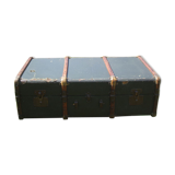 Green vintage travel trunk