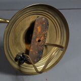 Wall lamp glass & brass vintage 50s