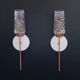 Pair of wall sconces torch torch tulip transparent molded glass