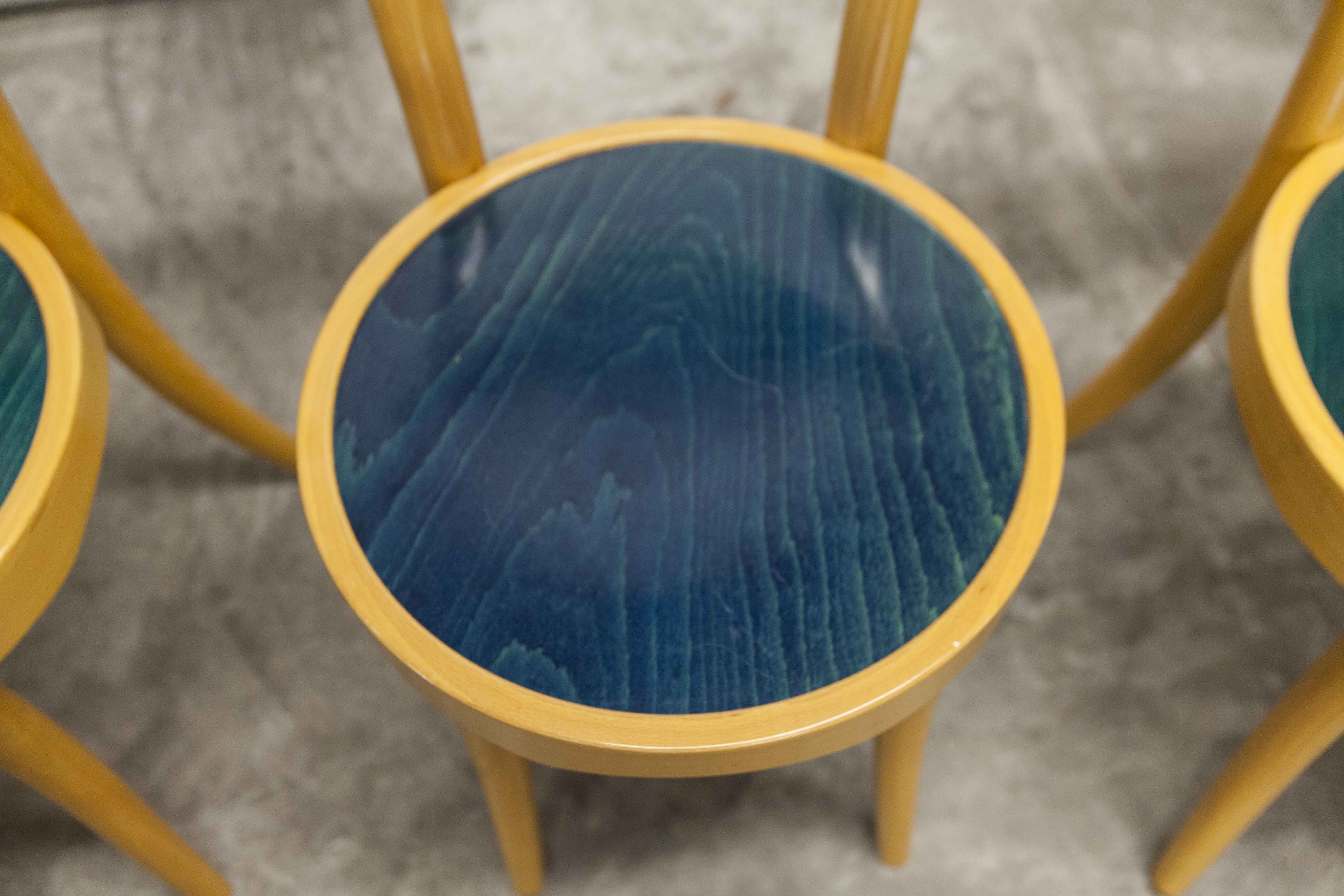 set of 4 chairs bistro Baumann model "Pollen café" design Pagnon / Pelhaître 1997