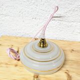 Pink and gold granite glass pendant light