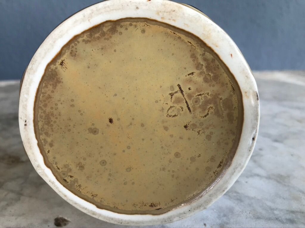 Vintage pitcher enamelled sandstone