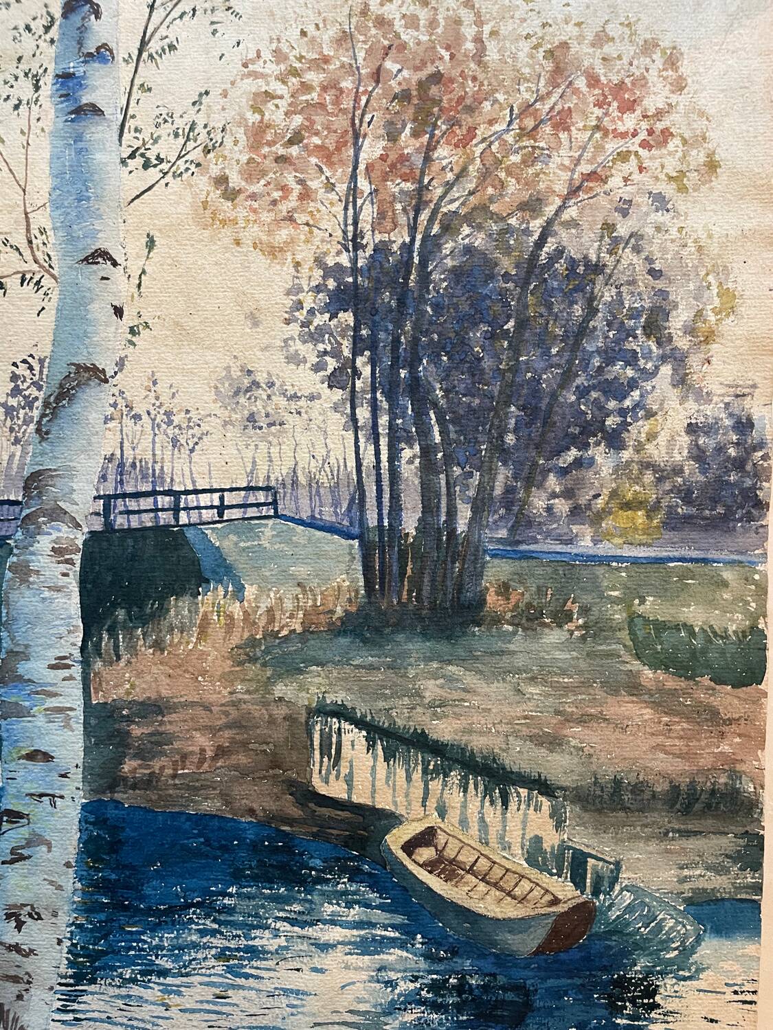 Paysage de sous-bois XXe