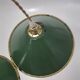 Pair of conical suspensions in green enamelled sheet metal