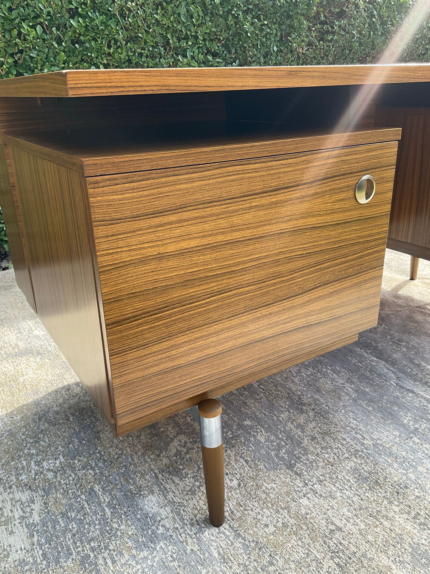 Vintage double-sided executive desk from the 1960s.