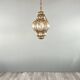 Amber Blown Glass Hanging Lantern, Italian Work, 20th Century