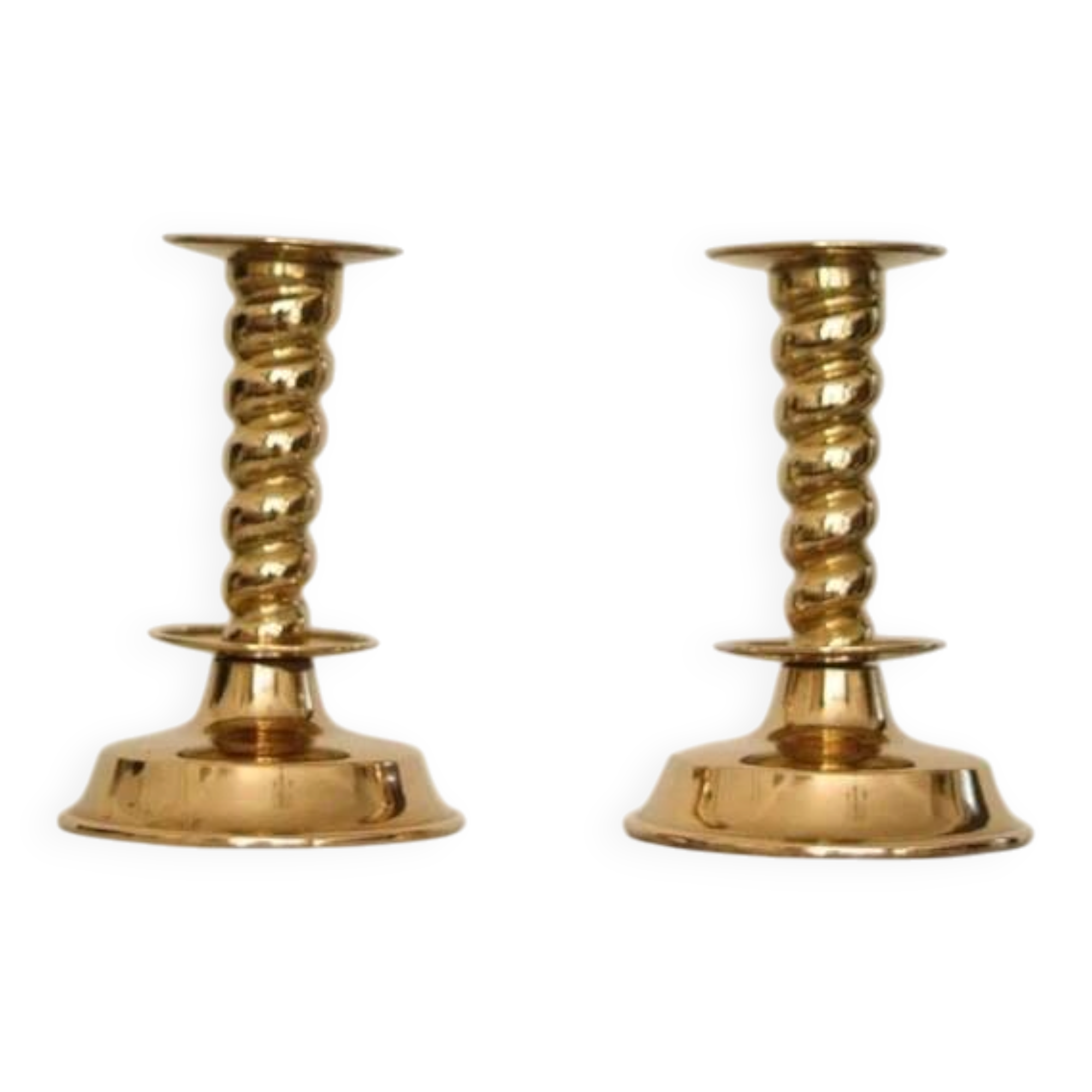 Pair of Swedish mid-century candlestick holders
