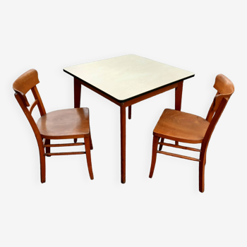 Vintage bistro table and chairs