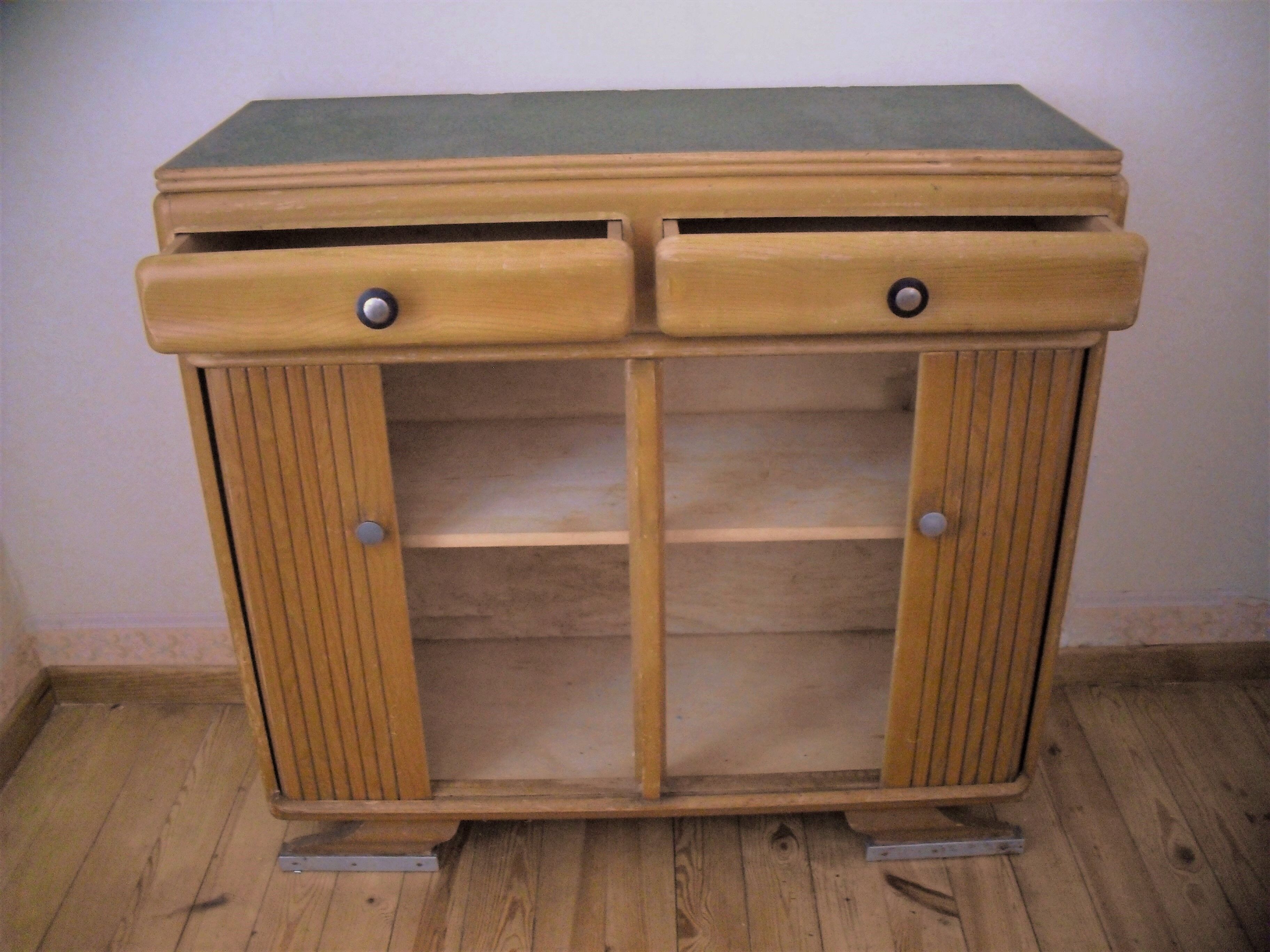 Wooden curtain buffet