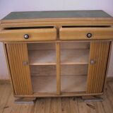 Wooden curtain buffet