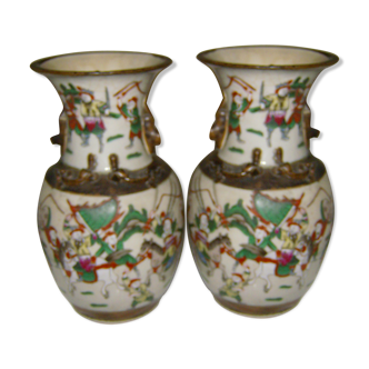 Pair vases china "nankin"