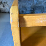 Wood and smoked glass coffee table from the 80s