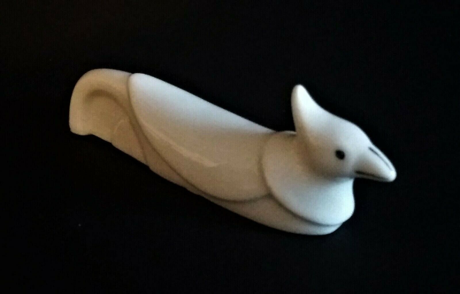 White porcelain knife holder the bird