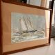 Painting boat in the maritime storm