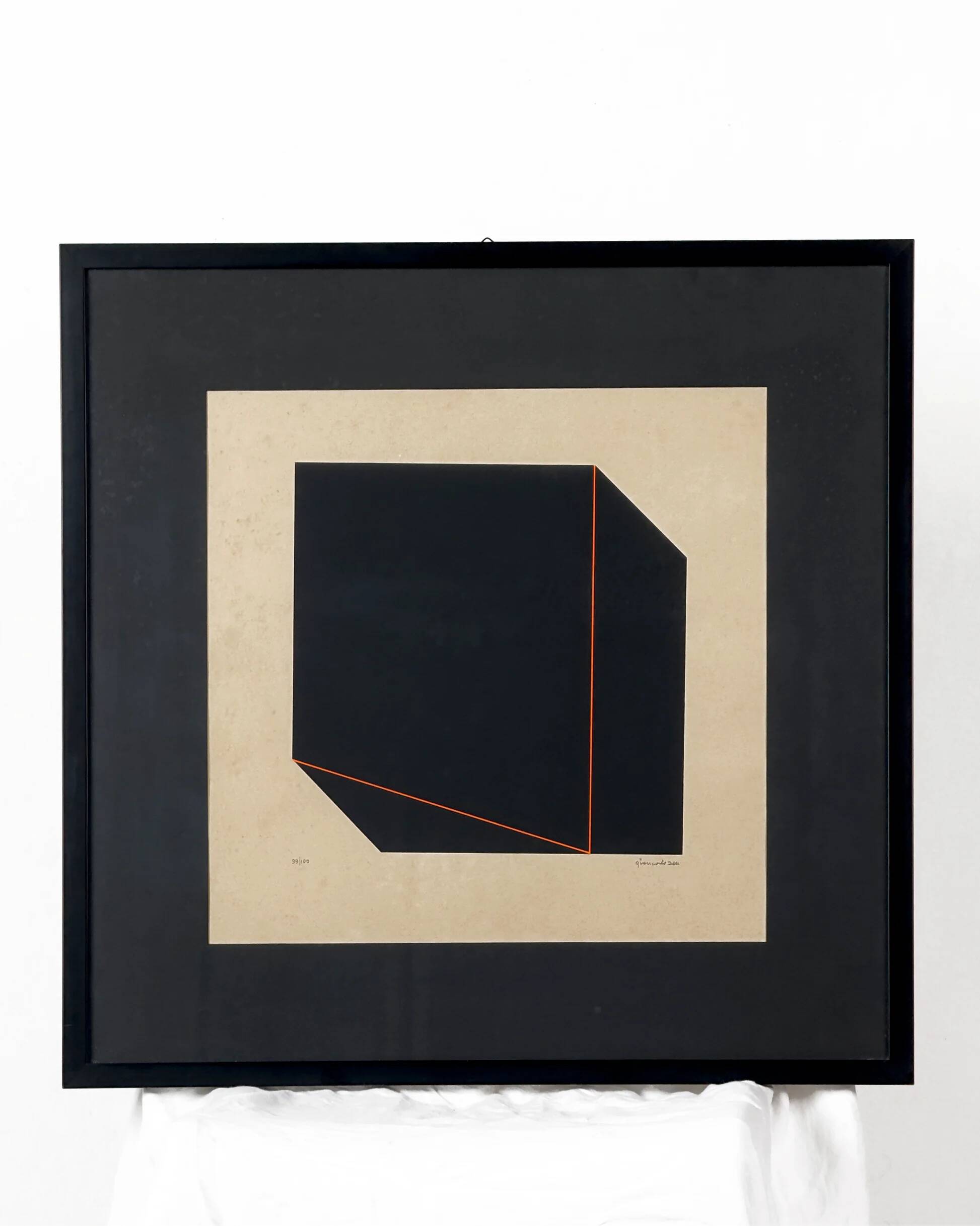 Original colour lithograph by Giancarlo Zen – “Composition” (99/100), 1970s