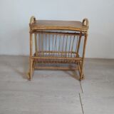 Vinyl storage side table