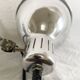 Vintage accordion wall light in chrome metal.