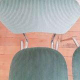 Paire de chaises 60' en velours vert canard