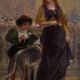French School of the 19th Century, Attributed to Achille Deveria, Troubadour Scene, Oil on Panel