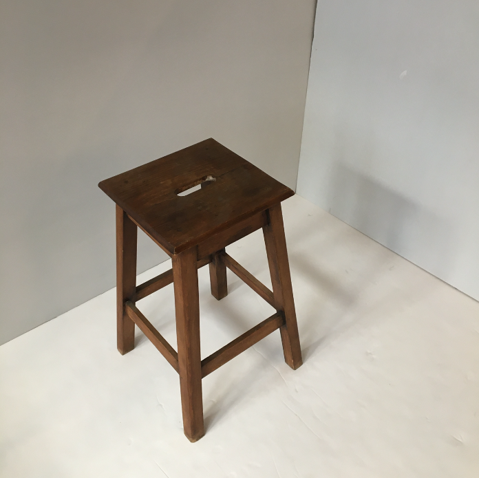 Antique square stool